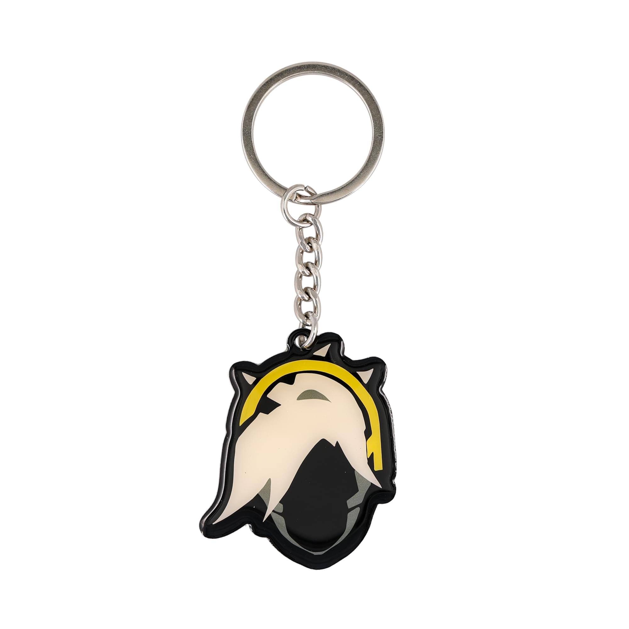 Front. Just Funky - Overwatch Mercy Keychain - Black/White.