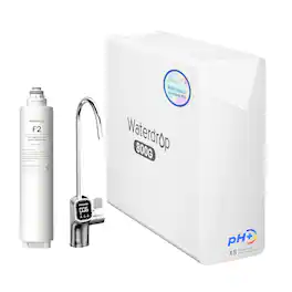 Waterdrop - X8-Alkaline UnderSink Reverse Osmosis System NSF/ANSI Certified, 800 GPD, Extra F2 Filter - White