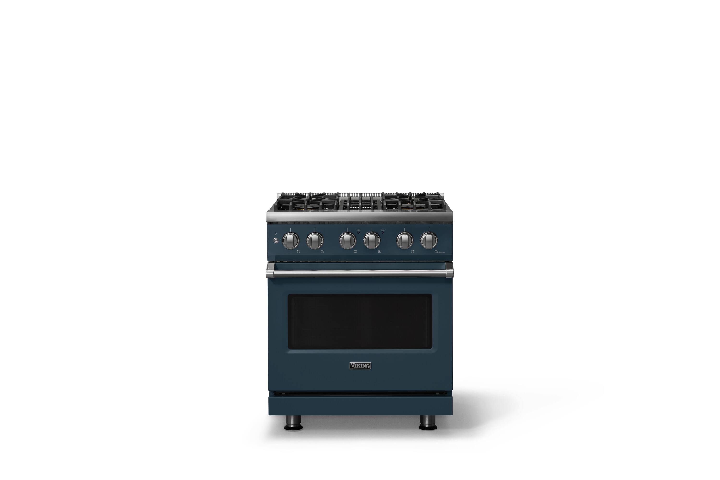 Front. Viking - 30 in. Wide 4 Burner Pro 5 Series 4.7 Cu. Ft. Freestanding Sealed Dual Fuel Convection Range - Squall - Squall.