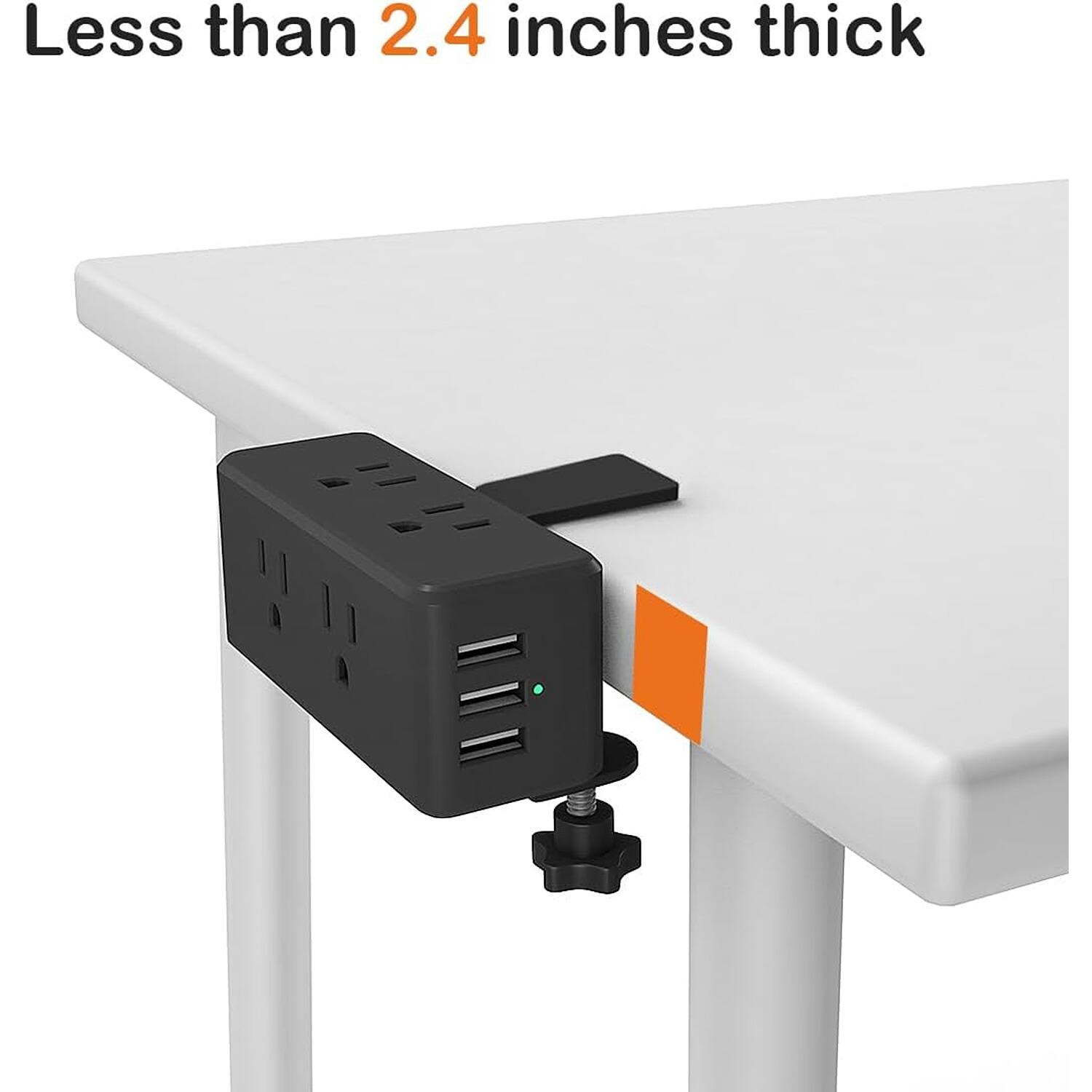 Less than 2.4 inches thick