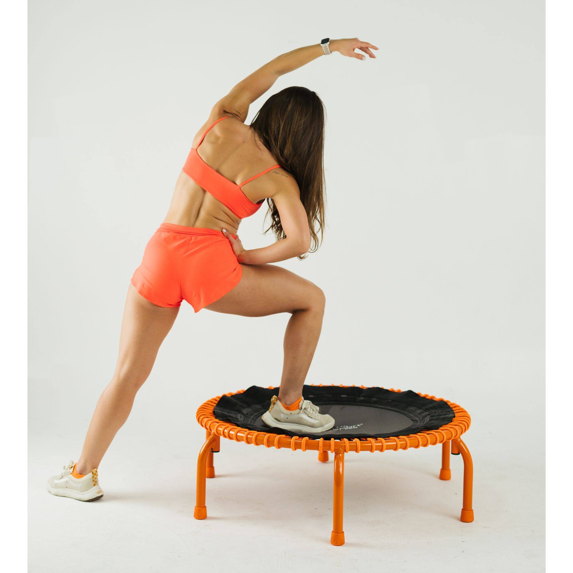 Alt View 7. JumpSport - JumpSport 350 PRO Fitness Trampoline, Cardio Workout Equipment, 39 Inch, Energize - Orange.