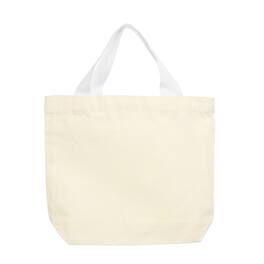 Unique Bargains - Canvas Tote Bag, 10.7"x8.7" Grocery Bag with Handles, Cute Handbag for Birthday Gifts DIY Craft Painting - White