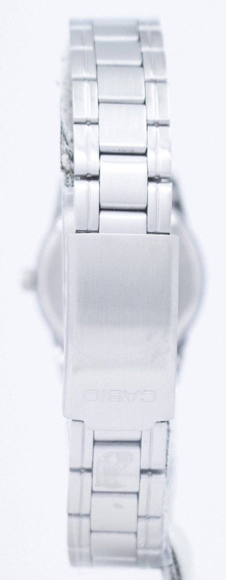 Left. Casio - Quartz LTP-V001D-1B Ladies Watch Stainless Steel Black Dial 30M - Silver, Black.