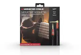 Monster - MACST2-12AWW Prolink Acoustic 1/4" Instrument Cable, 12 ft - Right Angle to Straight - "NA"