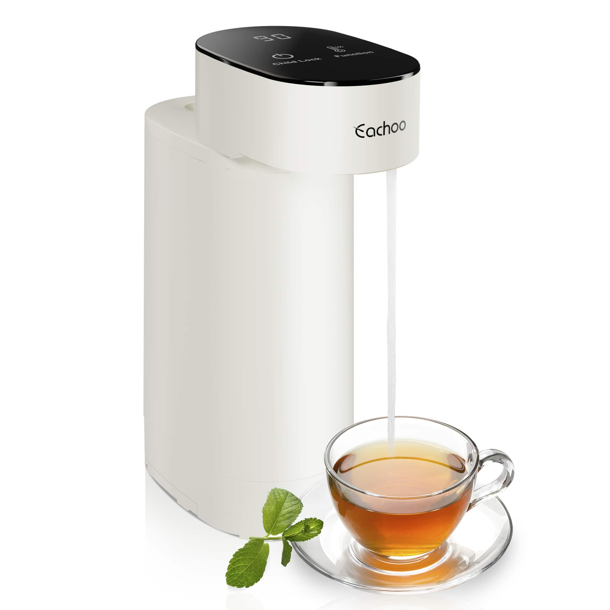 KEINVE - Hot Water Dispenser 1500W, Instant Boiling & Keep Warm, 5-Temp Presets (110°F-212°F), Child Lock, for Home/Office/Coffee - White