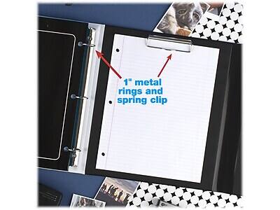 1" metal rings and spring clip