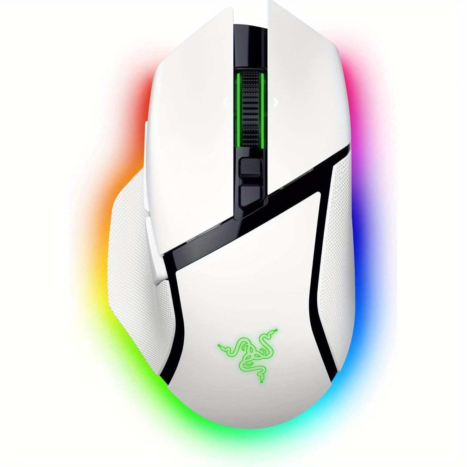 Razer - Basilisk V3 Pro 35K Optical Gaming Mouse, HyperScroll Tilt Wheel, Wireless - Wireless - White