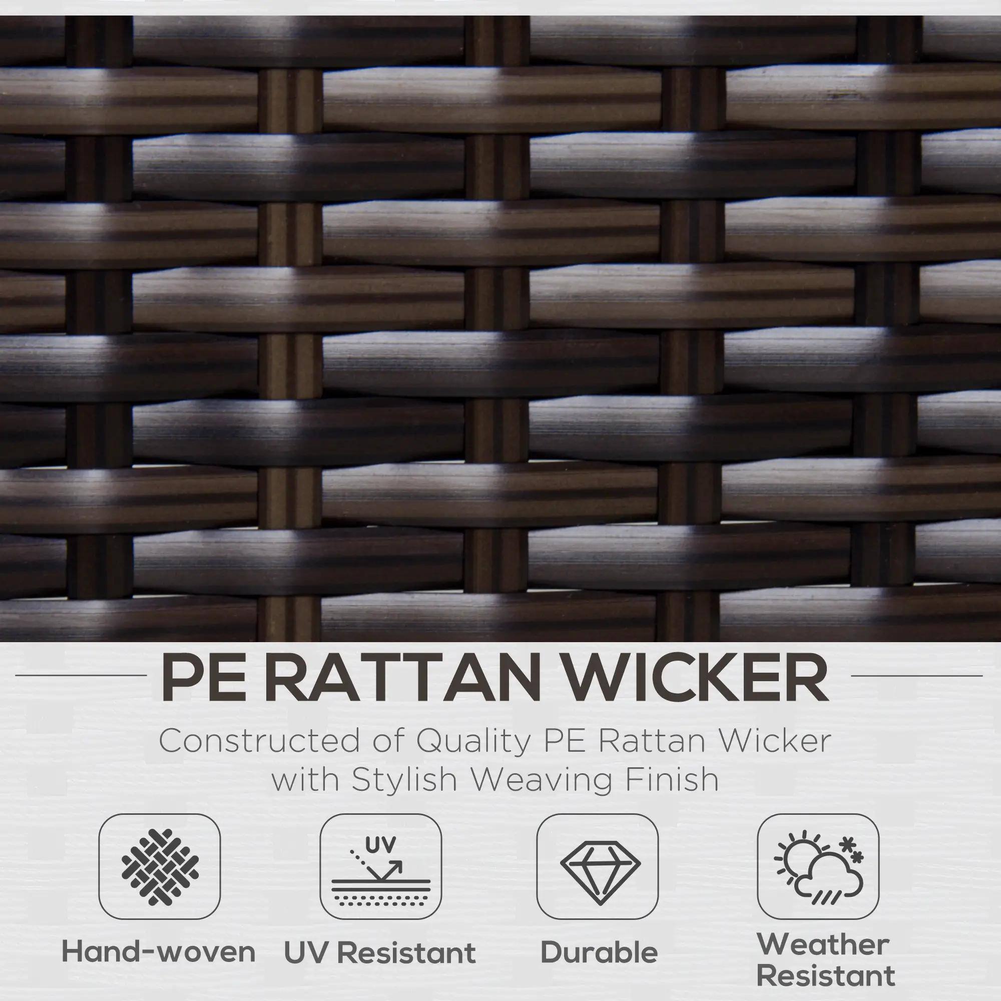 PE RATTAN WICKER Constructed of Quality PE Rattan Wicker with Stylish Weaving Finish

Hand-woven
UV Resistant
Durable
Weather Resistant