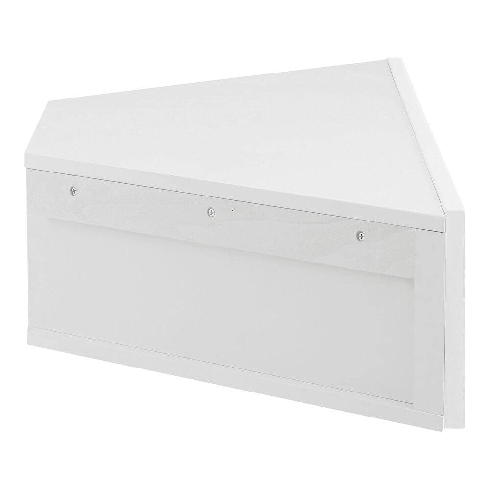Alt View 2. Furniture of America - Modern Floating TV Console Table with Storage Space - White.
