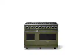 Viking - 48 in. Wide 8 Burner Dual Fuel Sealed Burner Range - Martini