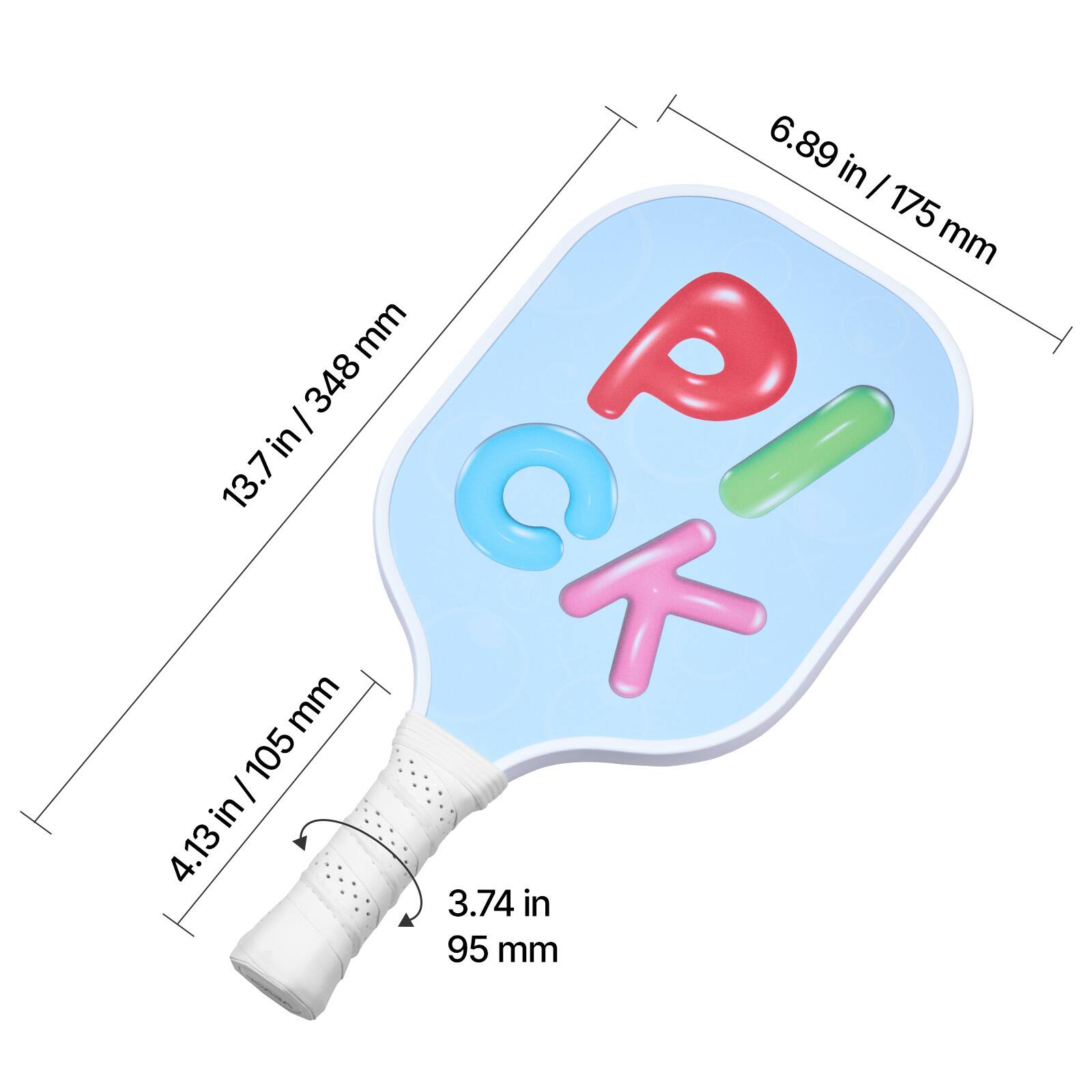 6.89 in / 175 mm  
13.7 in / 348 mm  
4.13 in / 105 mm  
3.74 in / 95 mm