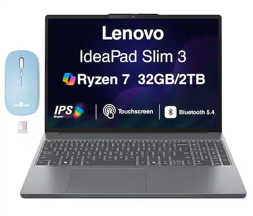 Lenovo IdeaPad Slim 3 Ryzen 7 32GB/2TB DOCK TORM IPS SuperCLEAR Touchscreen Bluetooth 5.4