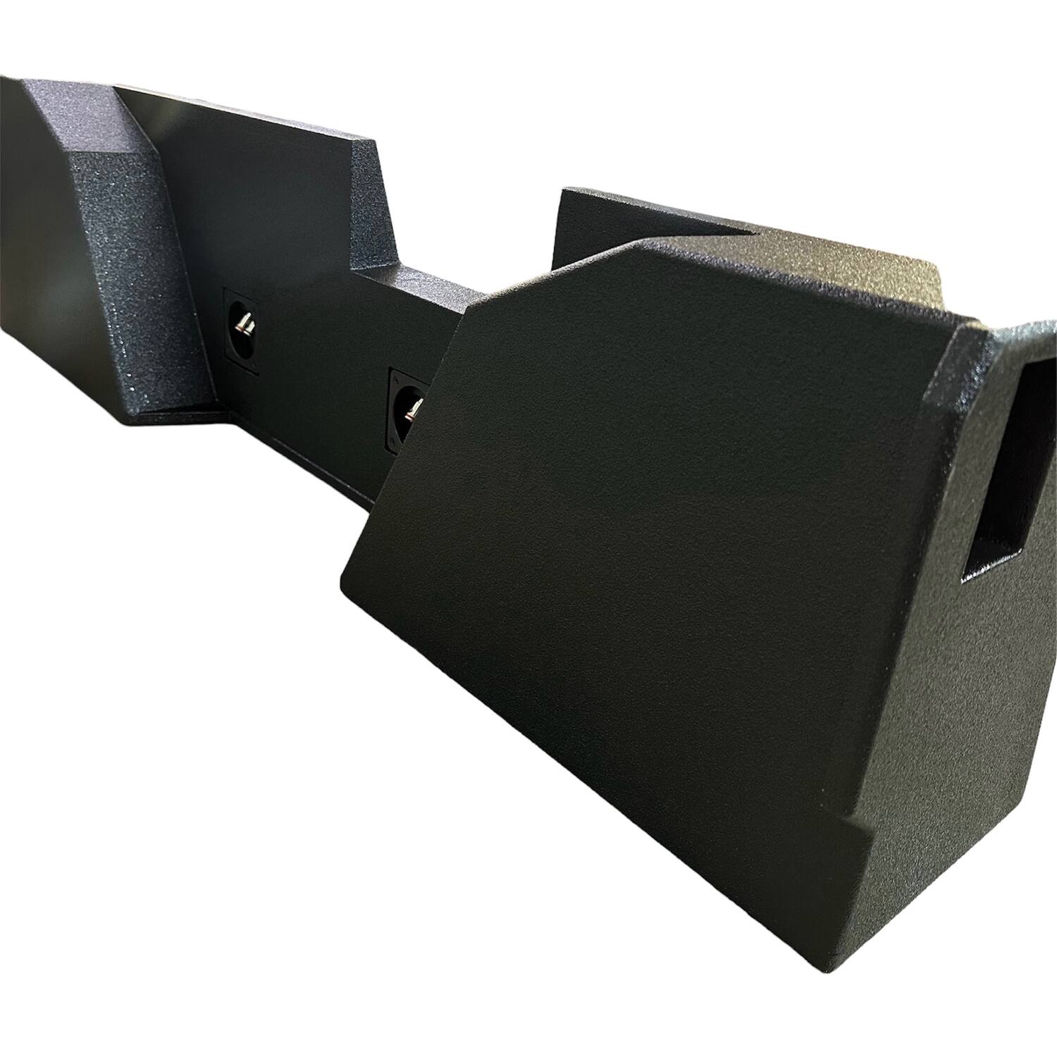 Left. King Boxes - King Boxes 8-in. Double-speaker Black Sprayed Enclosure For Chevy Silverado/gmc Sierra 1500 Extended Cab 2007 - 2018 - Black.