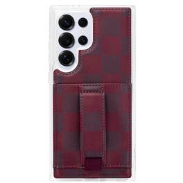 Walli Cases - Samsung S25 Edge Phone Case with Wallet and Finger Strap - Cozy Check