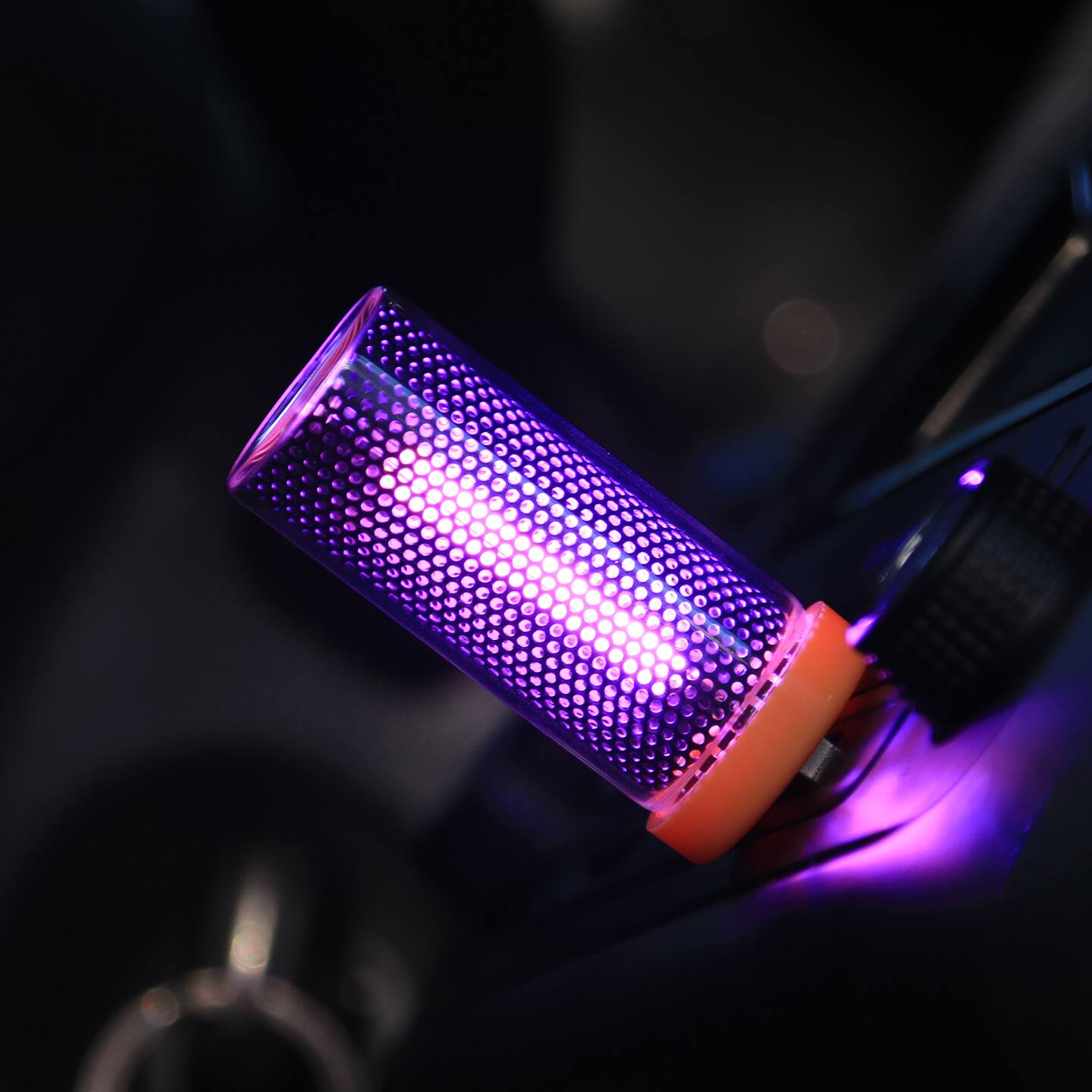 Alt View 2. YONWAY - USB Car LED Atmosphere Light, Touch Control Bulb, Bedroom Mood Lighting, Portable Glass Lamp for Vehicle, Bedroom.