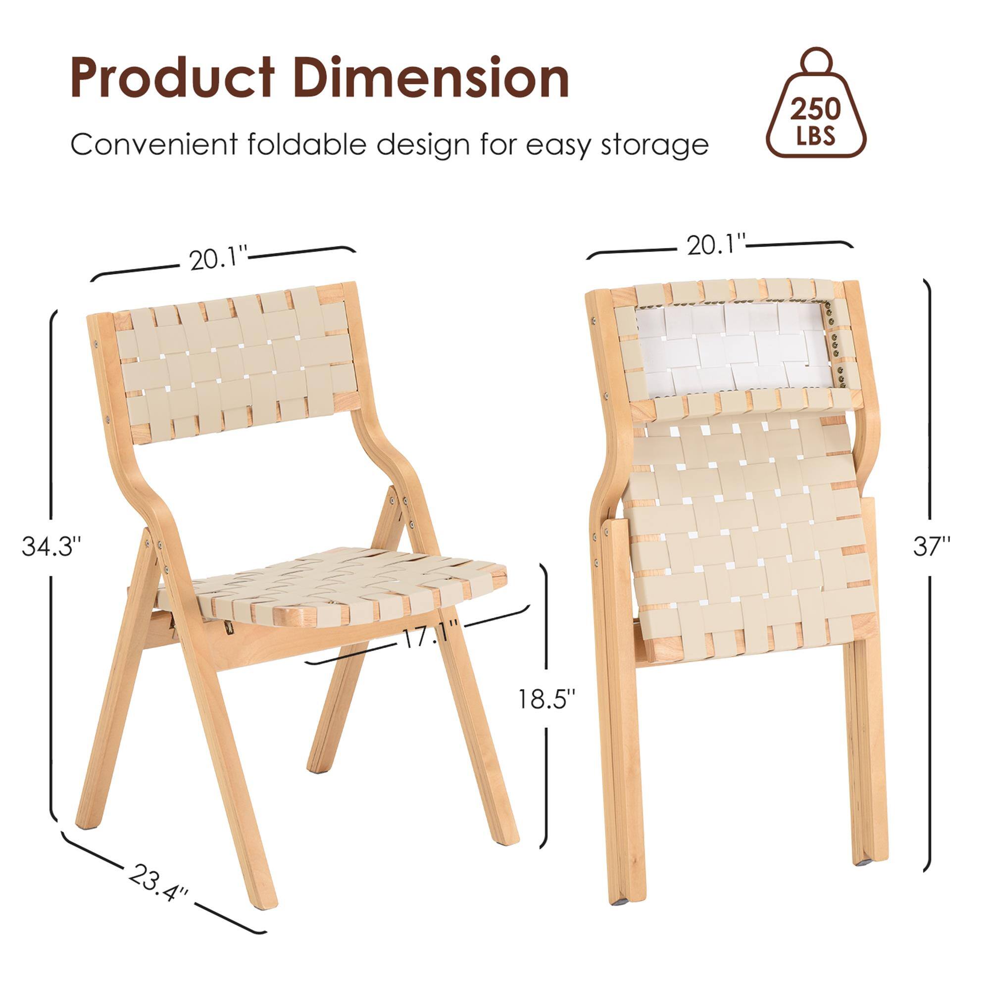 Product Dimension  
Convenient foldable design for easy storage  
250 LBS  
20.1"  
20.1"  
34.3"  
37"  
17.1"  
18.5"  
23.4"