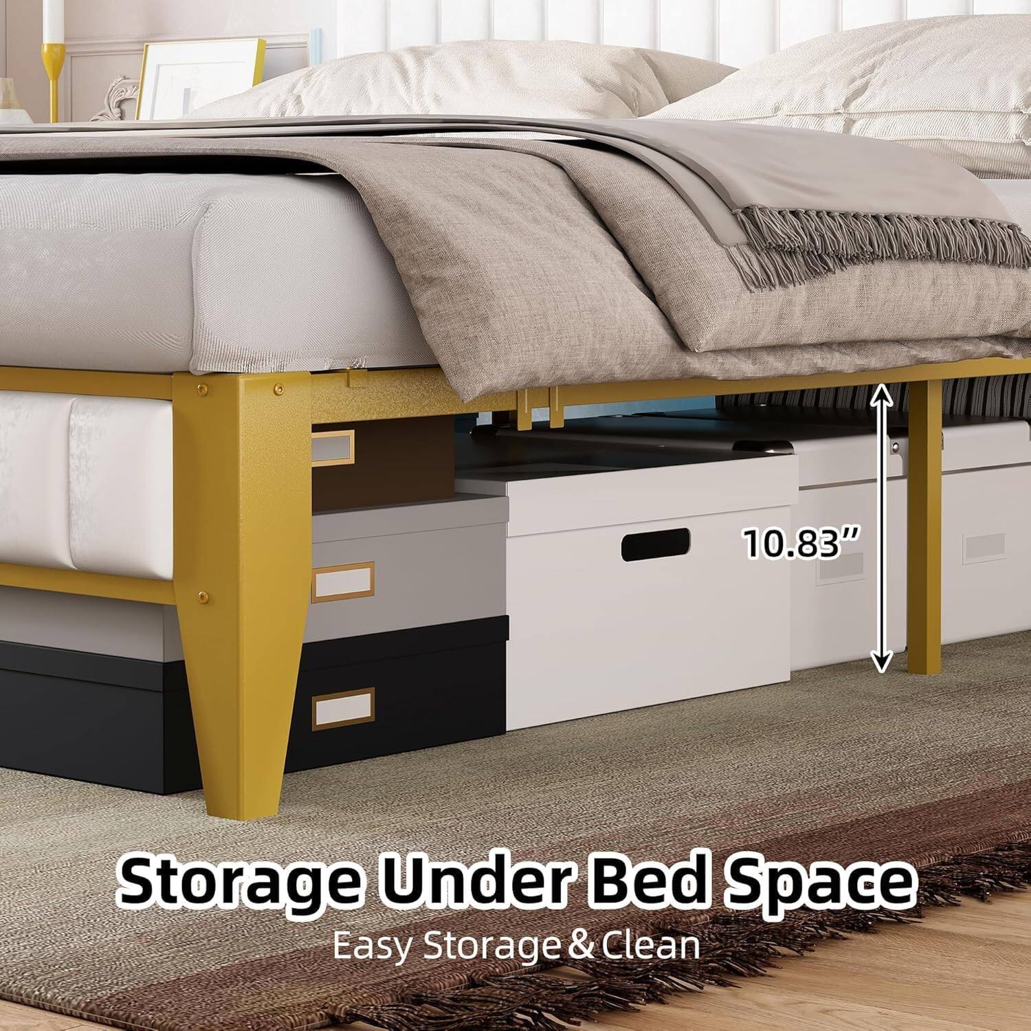Storage Under Bed Space  
Easy Storage & Clean  

10.83"