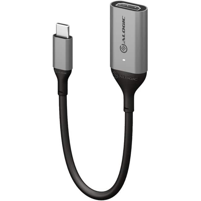 Alogic - Ultra 15cm USB-C (Male) to HDMI (Female) Adapter - 4K 60Hz - 5.91" HDMI/USB-C Data Transfer Cable for Computer - Black