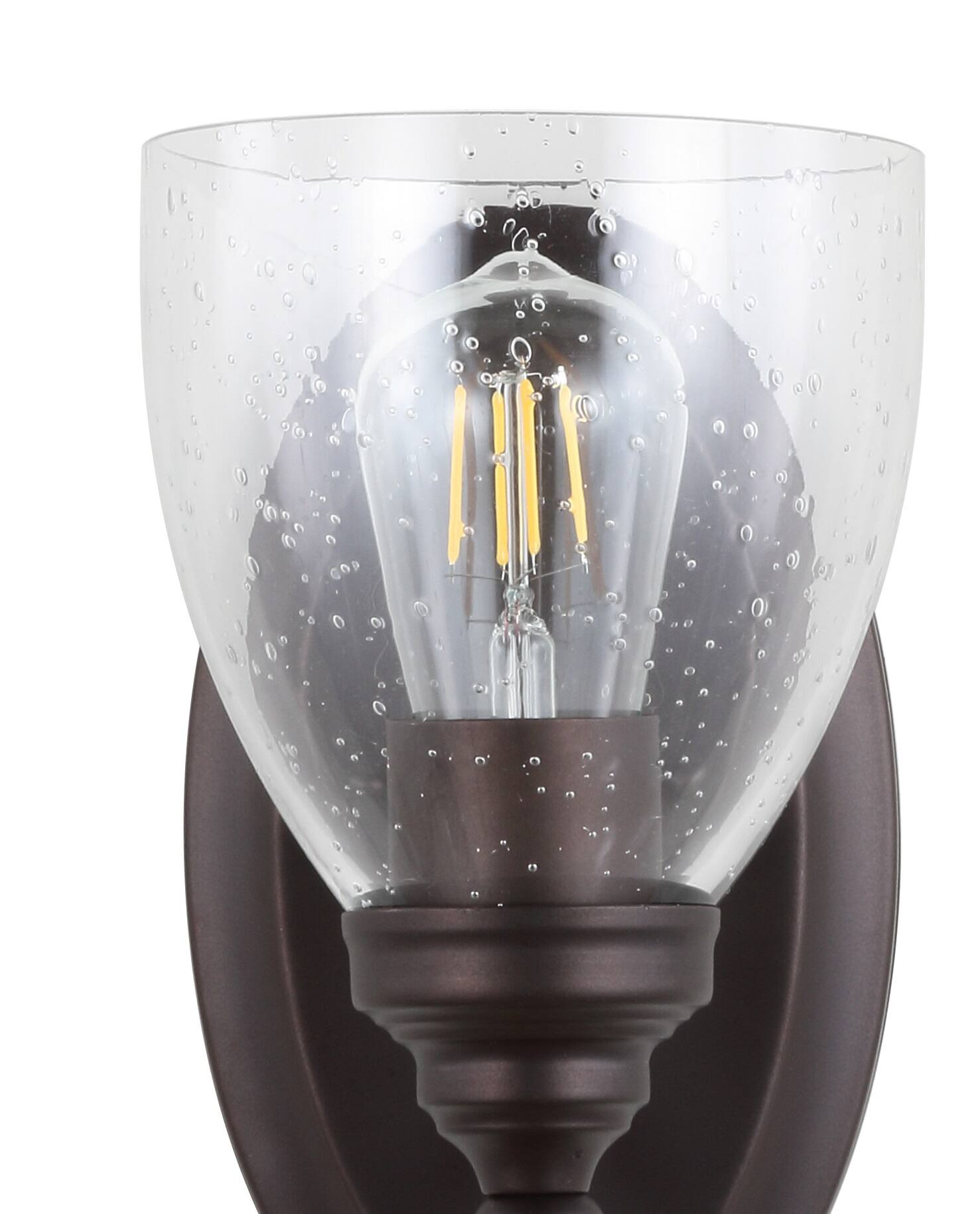 Alt View 4. Jonathan Y - Marais 5.5" Metal/Glass LED Vanity, Oil Rubbed Bronze - Oil Rubbed Bronze.