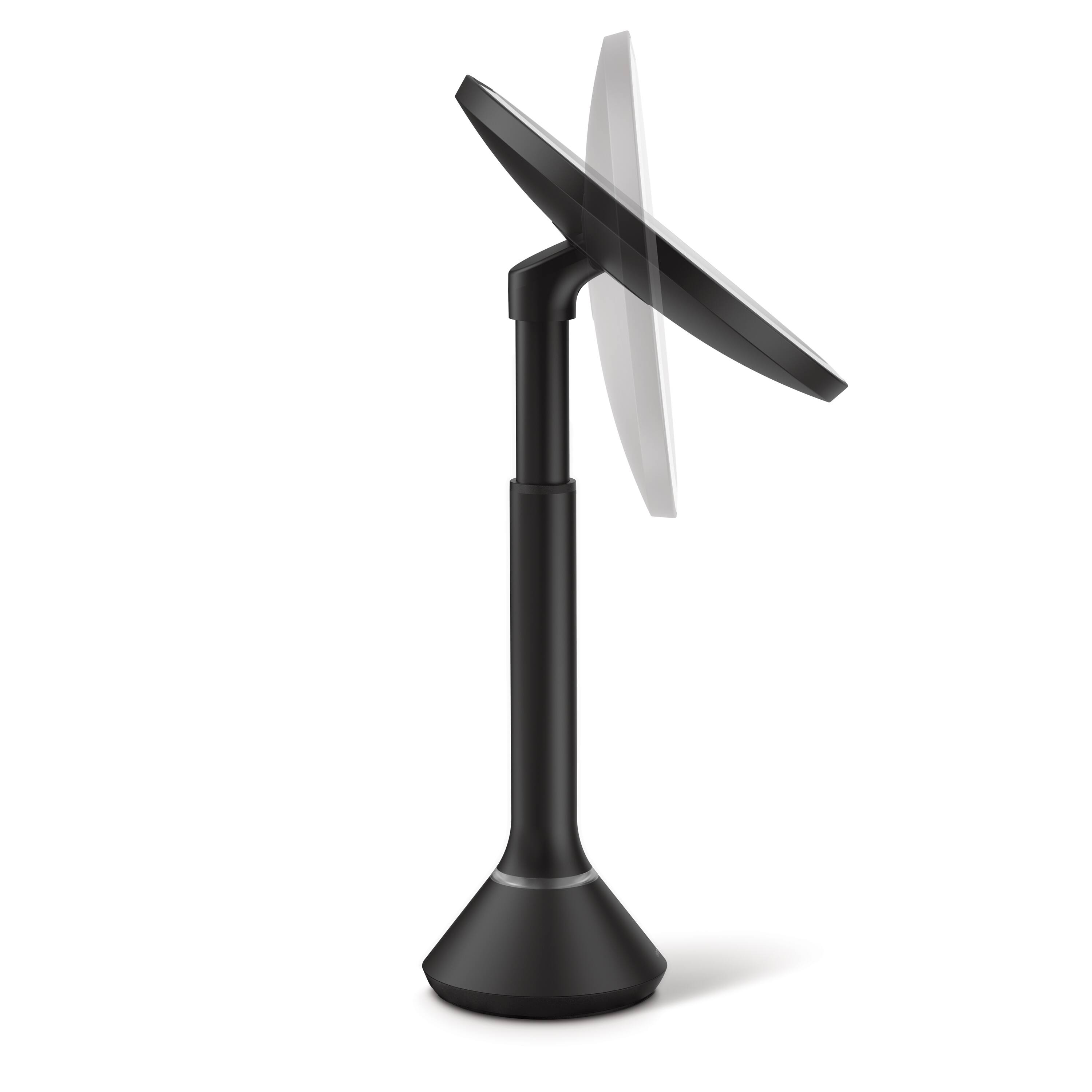 Alt View 3. simplehuman - sensor mirror with touch-control brightness and dual light setting, matte black steel - Matte Black.