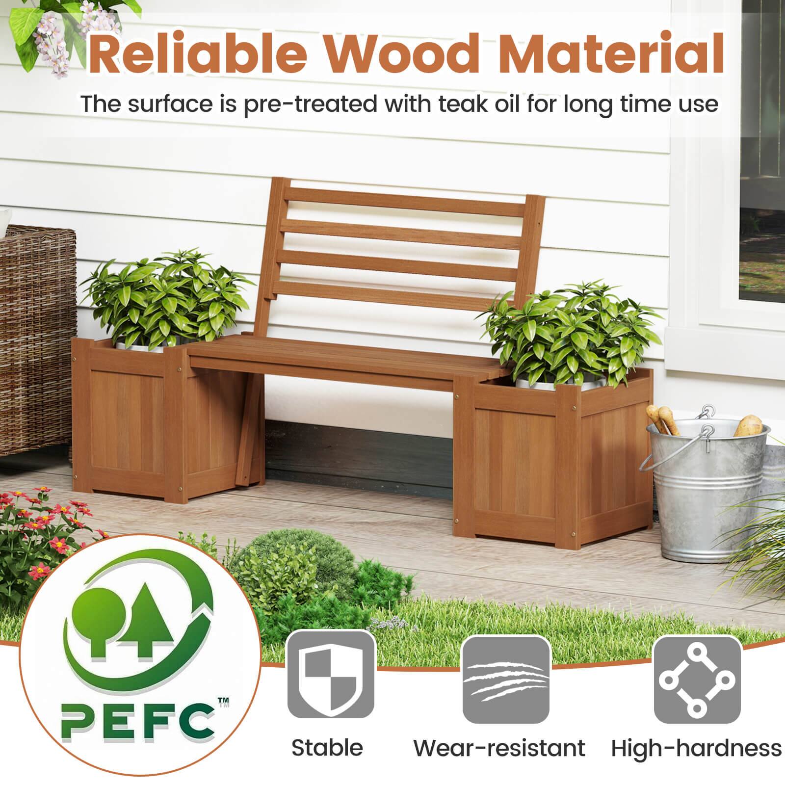 Reliable Wood Material  
The surface is pre-treated with teak oil for long time use  

PEFC™  
Stable  
Wear-resistant  
High-hardness