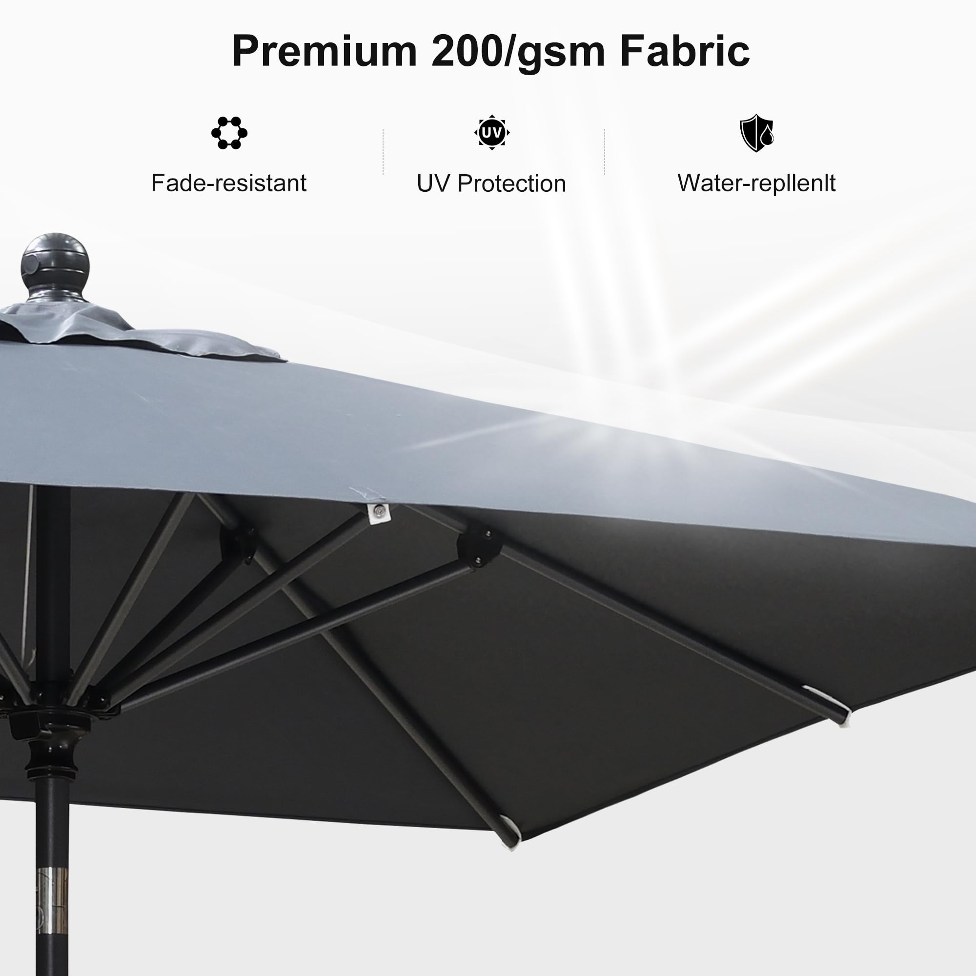 Premium 200/gsm Fabric  
- Fade-resistant  
- UV Protection  
- Water-repellent