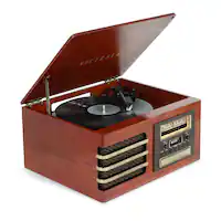 Victrola - Ellington Bluetooth Record Player - Mahogany - Front_Zoom