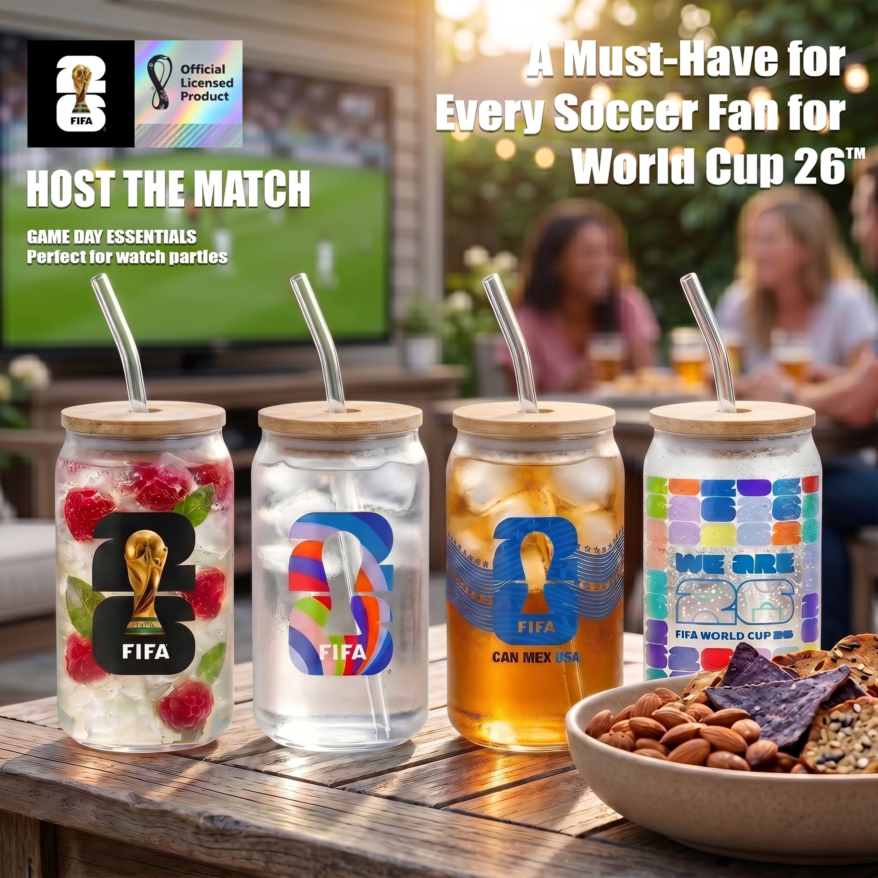 Official Licensed Product FIFA HOST THE MATCH GAME DAY ESSENTIALS Perfect for watch parties A Must-Have for Every Soccer Fan for World Cup 26™ & FIFA WORLD CUP