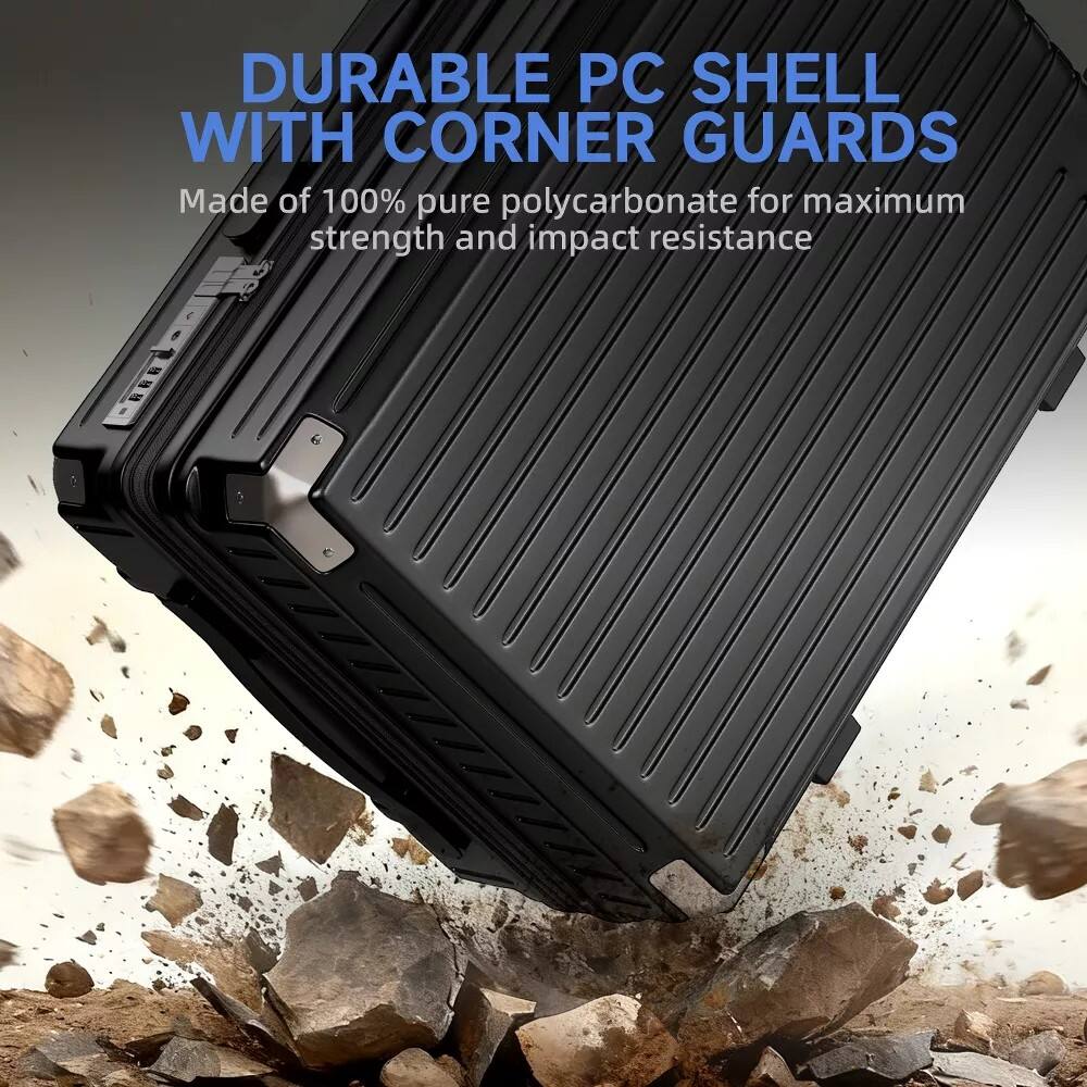 DURABLE PC SHELL WITH CORNER GUARDS

Made of 100% pure polycarbonate for maximum strength and impact resistance