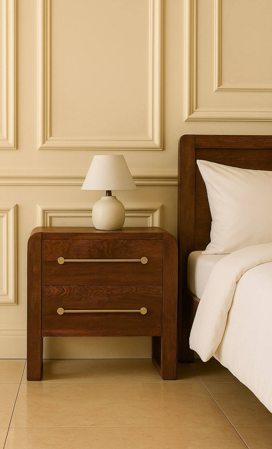 Alt View 2. Artisan Furniture - Artisan Furniture Solid Wood Copenhagen 2-Drawer Nightstand in Smoked Oak - Brown.