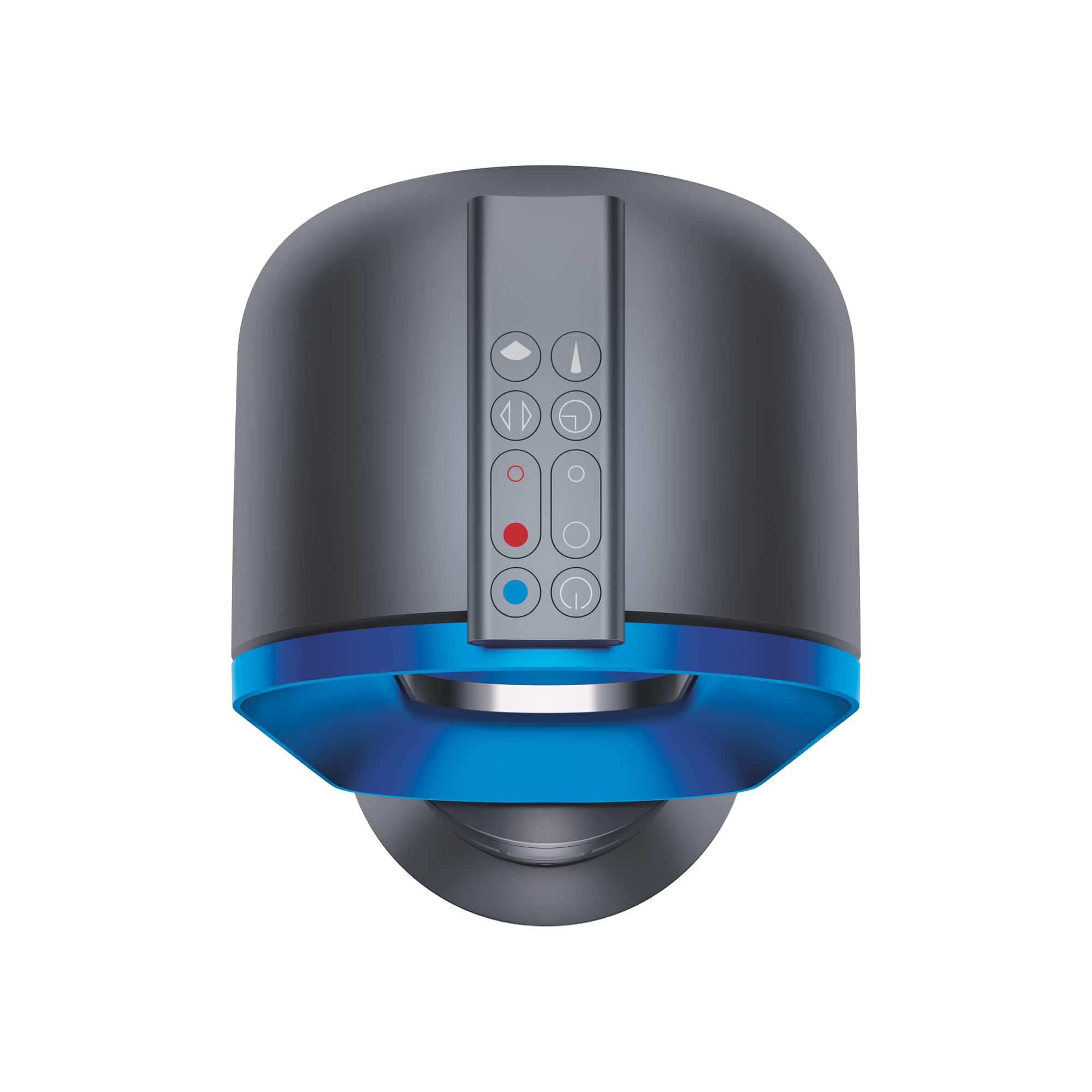 Left. Dyson - Hot+Cool AM09 Tower, Heater and Fan - Iron/blue.