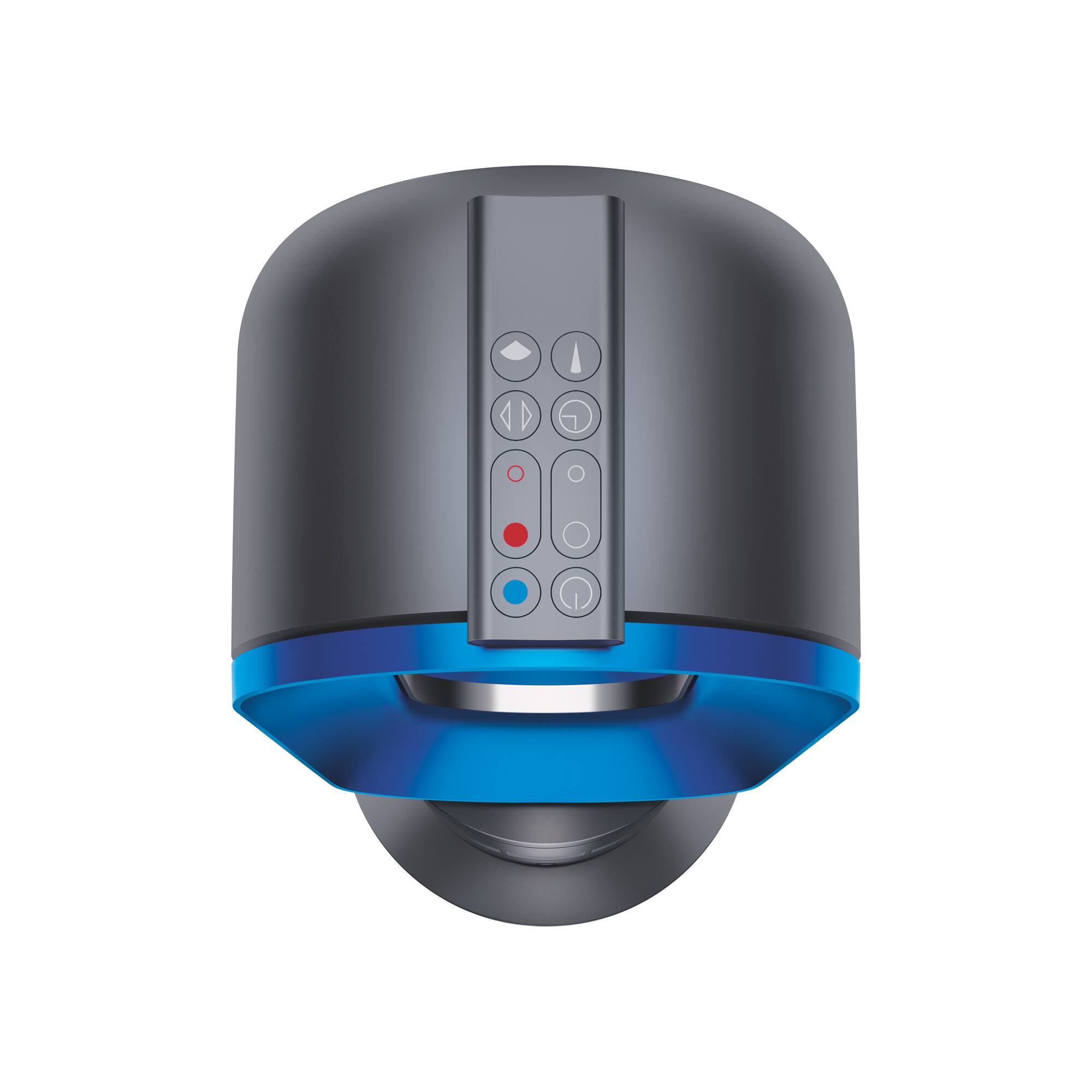 Left. Dyson - Hot+Cool  AM09 Tower, Heater and Fan - Iron/blue.