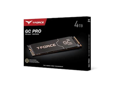 Team Group T FORCE GC PRO M.2 4TB PCIe Gen 5.0x4 NVMe 2.0 SSD with Team Group T FORCE GC PRO M.2 4TB PCIe Gen 5.0x4 NVMe 2.0 SSD with