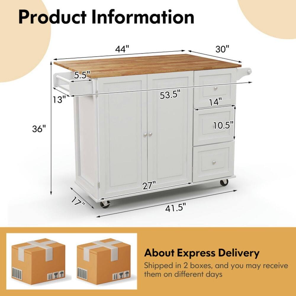 Product Information

- 44" (length)
- 30" (width)
- 5.5" (height of the top surface)
- 13" (height of the cabinet)
- 53.5" (height of the cabinet)
- 14" (height of the drawer)
- 36" (height of the cabinet)
- 10.5" (height of the drawer)
- 17" (height of the cabinet)
- 27" (height of the cabinet)
- 41.5" (height of the cabinet)

About Express Delivery

Shipped in 2 boxes, and you may receive them on different days