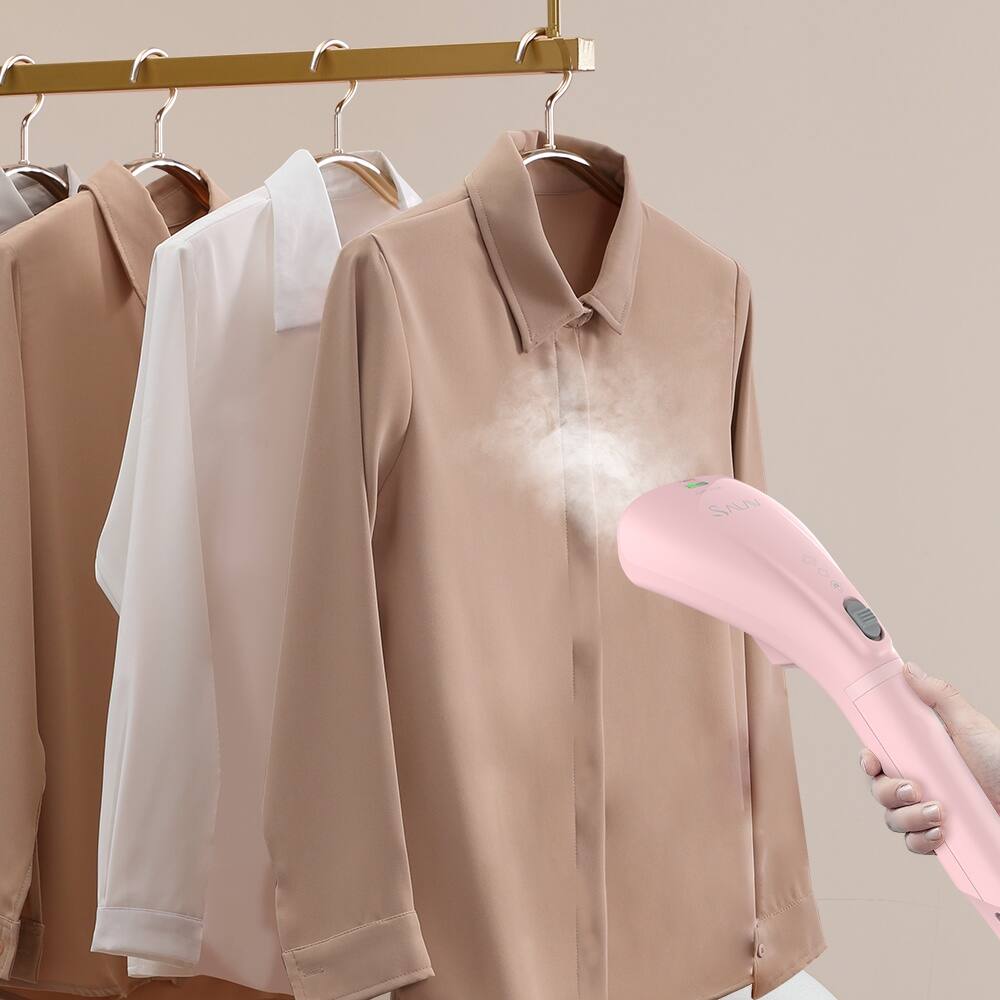 Alt View 2. SALAV - Dual Steam Setting Quicksteam Handheld Garment Steamer - PINK.