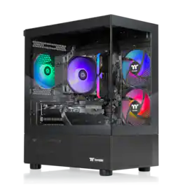 Thermaltake - LCGS View i560T-170 Gaming Desktop Intel Core i7,16GB RGB Memory, NVIDIA GeForce RTX 5060 Ti 8G, 1TB SSD NVMe M.2, Wifi - Black
