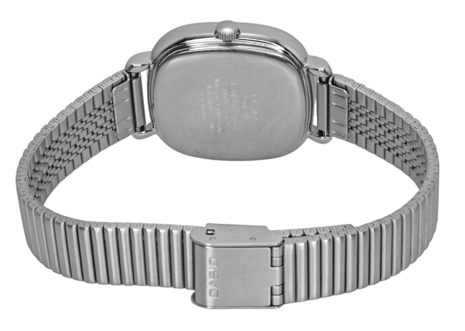Left. Casio - Standard Analog Stainless Steel Silver Dial Quartz LTP-B166D-7AV Women's Watch - Silver.