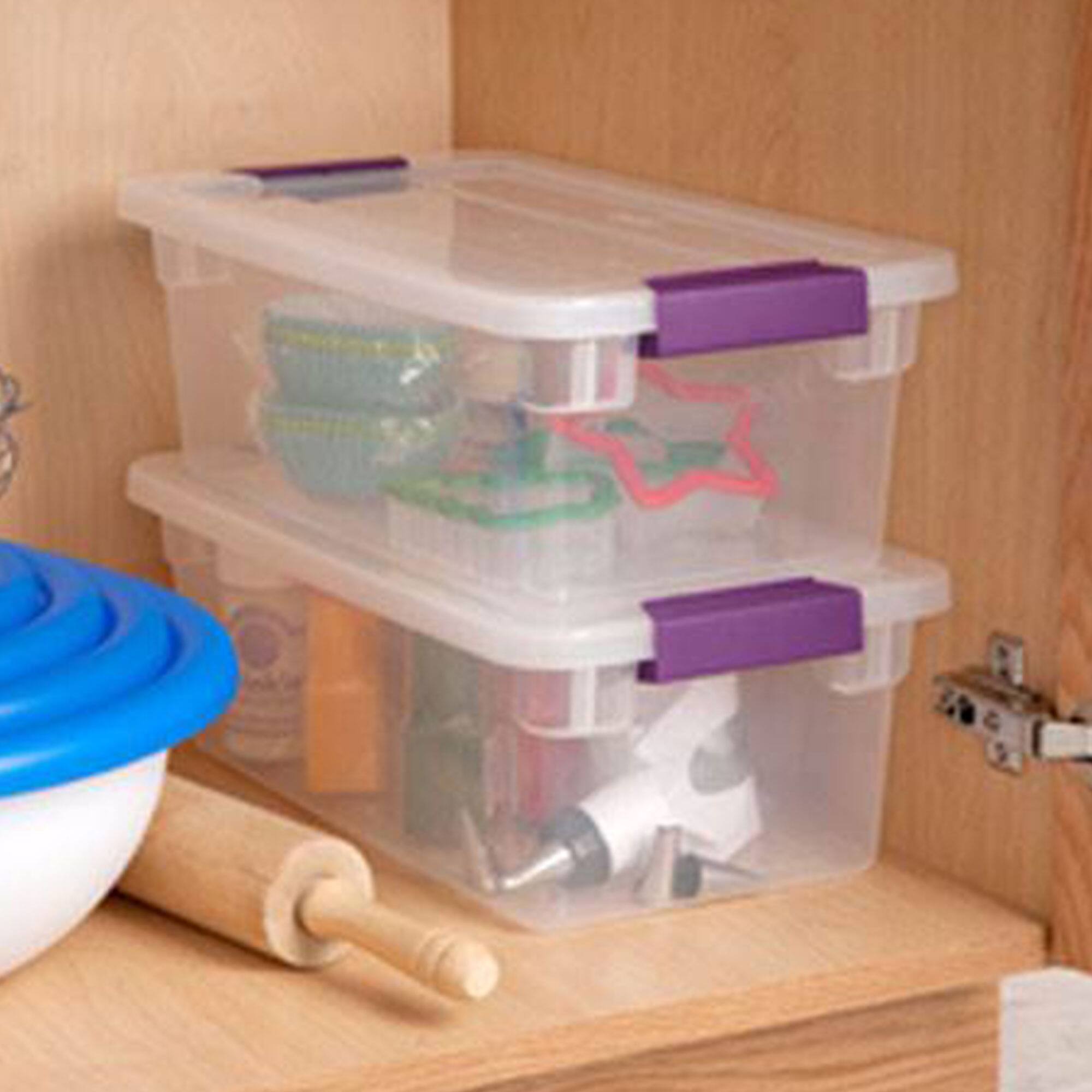 Alt View 5. Sterilite - Sterilite 15 Quart Storage Tote, 12 Pack, and 6 Quart Storage Tote, 12 Pack.