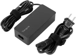 Targus - 65W USB-C Charger - Black - Front_Zoom