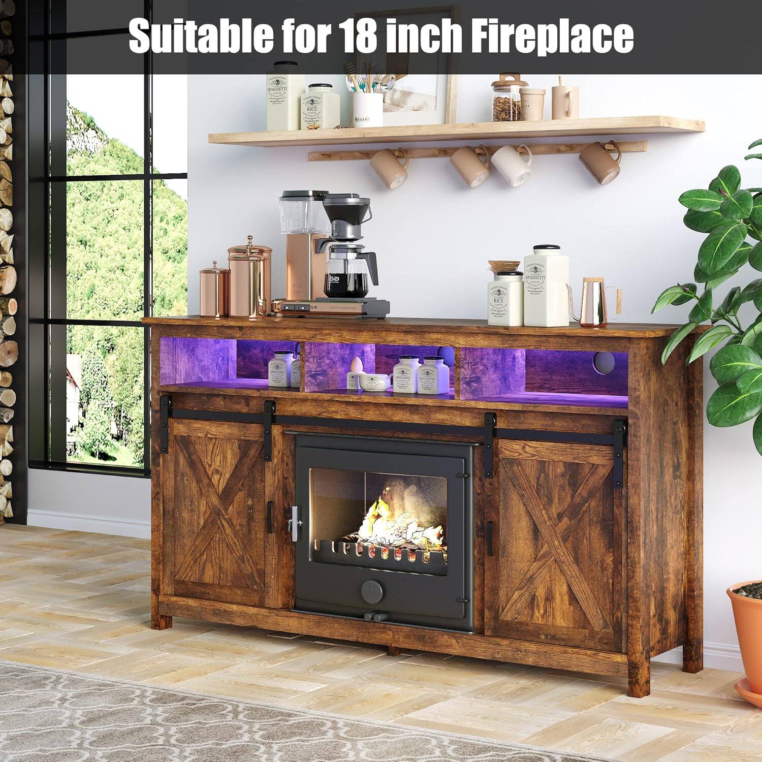 Suitable for 18 inch Fireplace