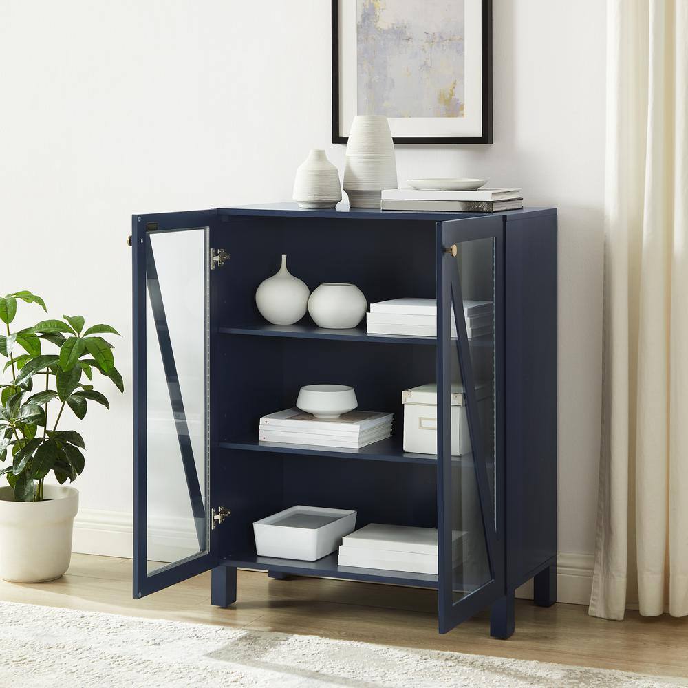 Alt View 9. Crosley Furniture - Cassai Stackable Kitchen Storage Pantry - Navy.