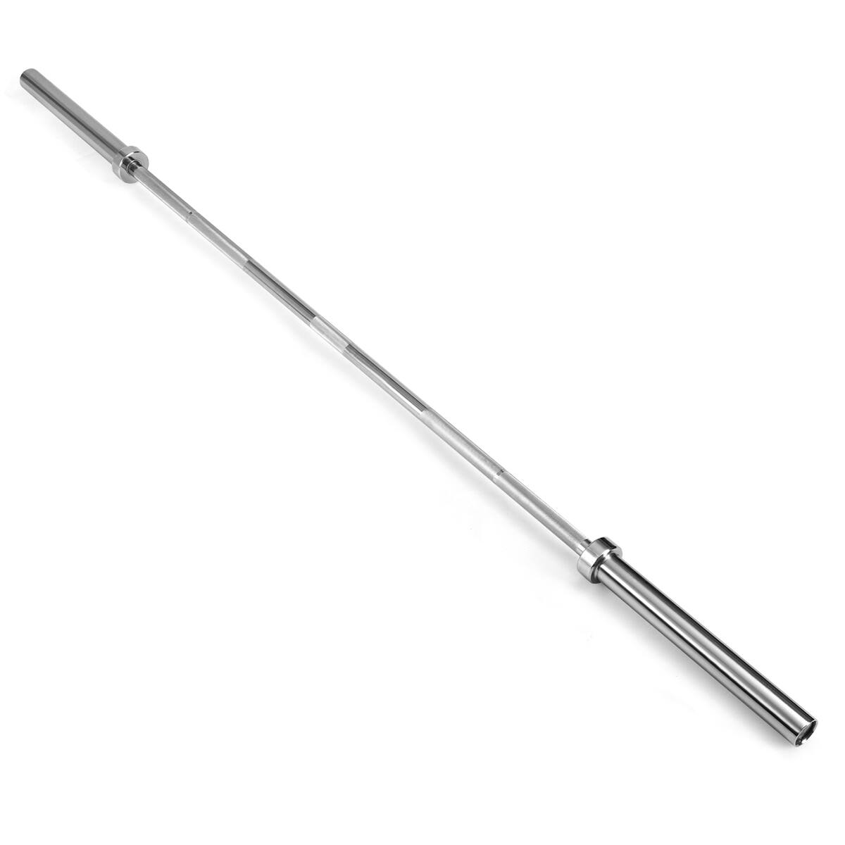 Alt View 21. Costway - 700 lb Olympic Chromed Weight Bar 7' Olympic Barbell Multipurpose Weight Lifting - Chrome.