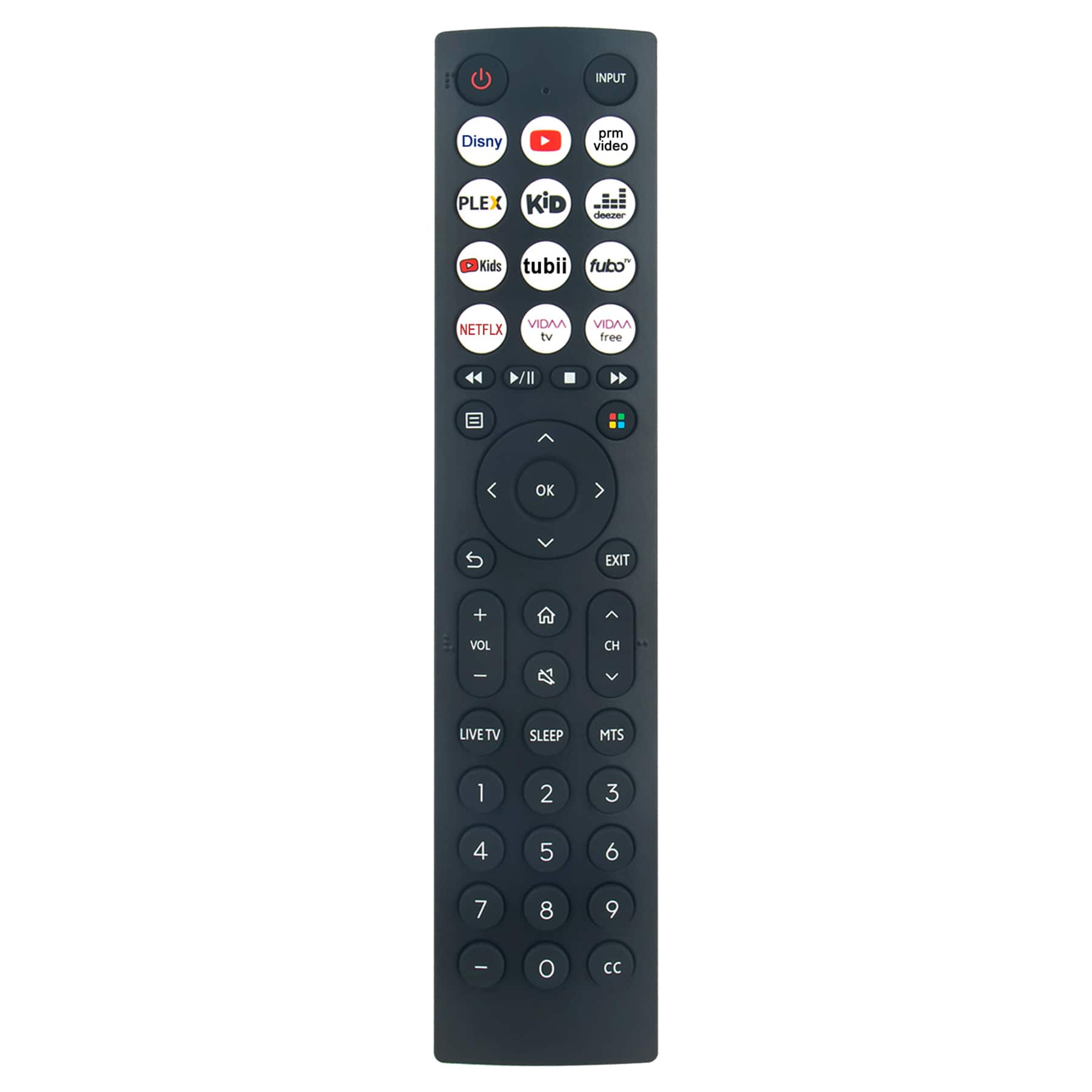 ALLIMITY - EN2E36 EN2E36H Replacement Remote, Fit for Hisense VIDAA TV EN2E36 EN2E36H 43A4KV 40A4KV 32A4KV - Black
