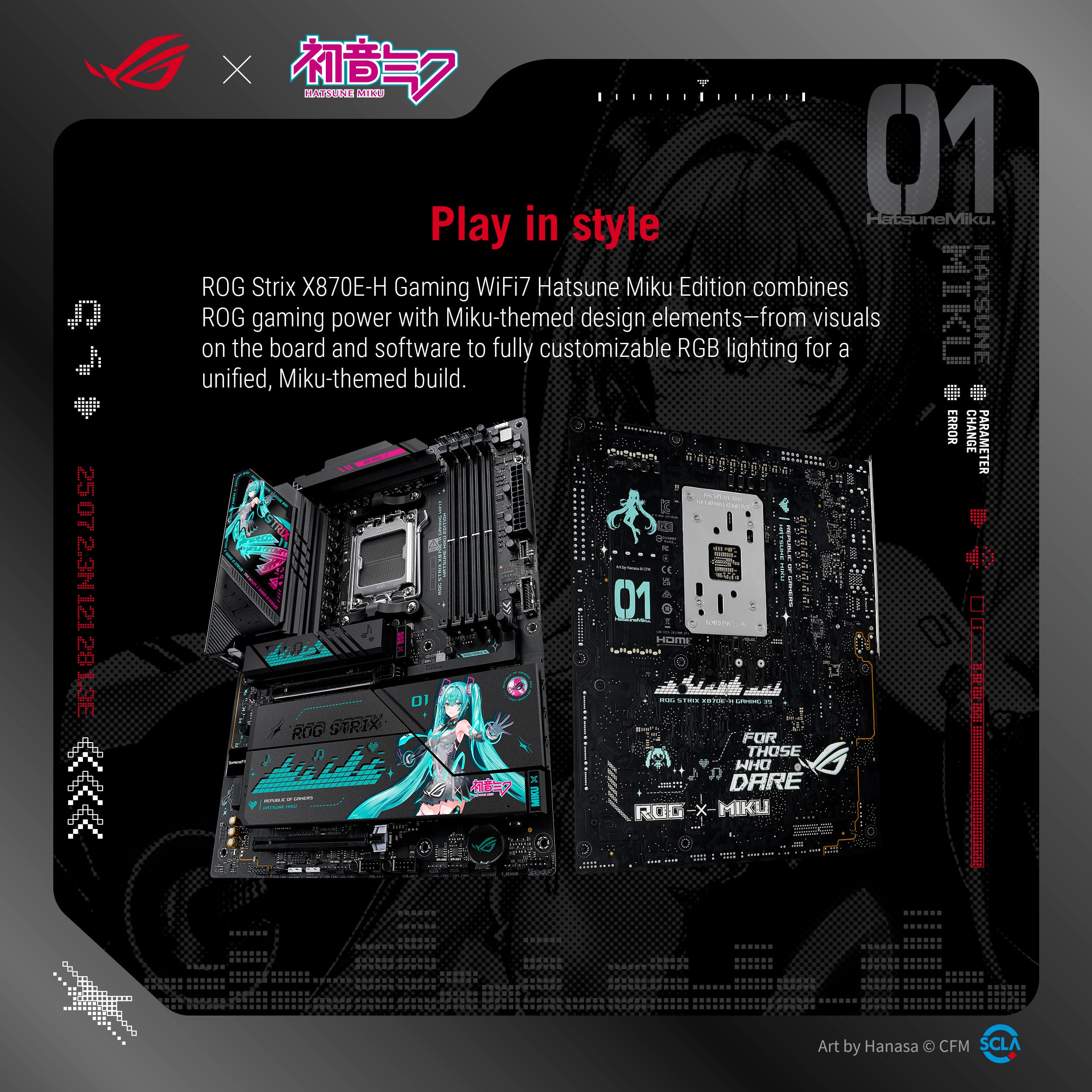 ASUS ROG STRIX X870E H (Socket AM5) AMD X870E ATX DDR5 Wi Fi 7