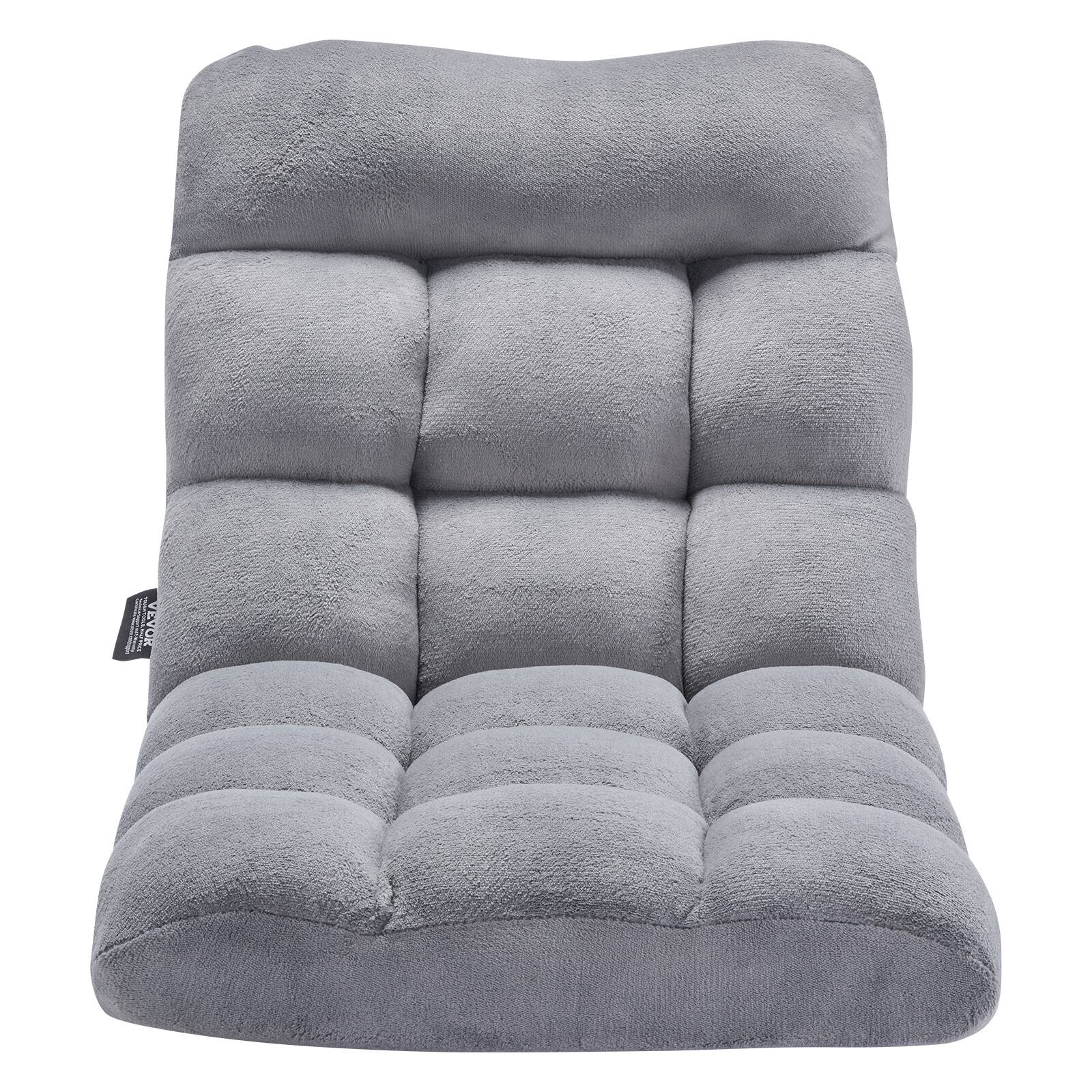 Alt View 5. VEVOR - Floor Chair, Recycled Foam Folding Sofa Chair with 14 Adjustable Positions, Multifunctional Floor Chair - Grey.