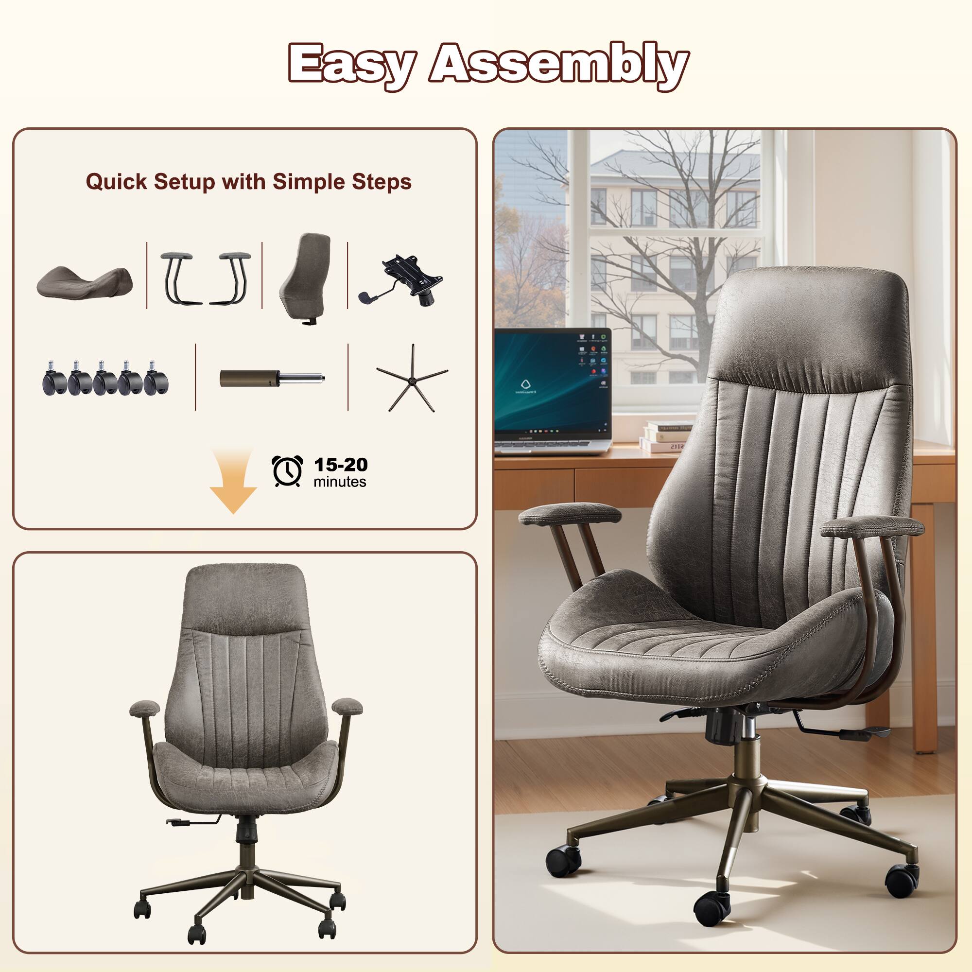 Easy Assembly

Quick Setup with Simple Steps

15-20 minutes