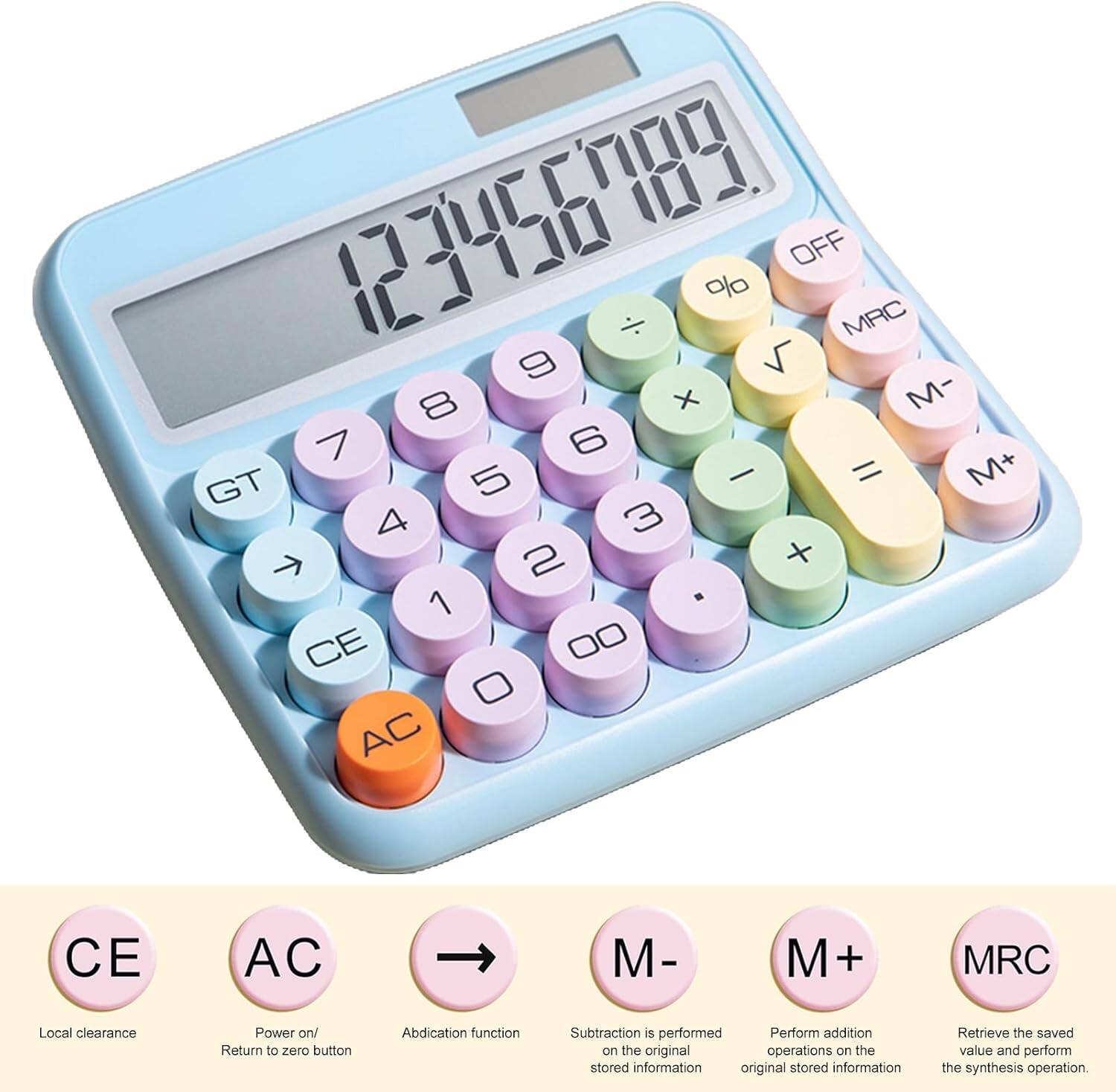 (23456789 789 OFF % MRC 9 V 8 x M- 6 GT 5 I = M+ 4 3 2 + - 1 CE 00 O AC CE AC M- M+ MRC Local clearance Power on/ Return to zero button Abdication function Subtraction is performed Perform addition on the original operations on the stored information original stored information Retrieve the saved value and perform the synthesis operation.