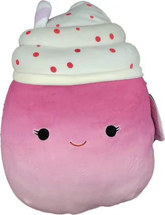 Front. Kellytoy - Squishmallow 5 Inch Plush | Cinnamon the Frozen Yogurt - Brown.
