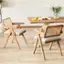 Alt View 1. Costway - Set of 4 Rattan Accent Chairs Leathaire Dining Chairs Modern Living Room Chairs - White + Natural.