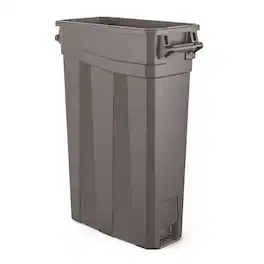 Suncast - 23 Gallon Resin Slim Trash Can, Plastic, Gray